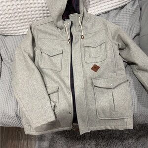 Burton Light Gray Hooded Field Jacket